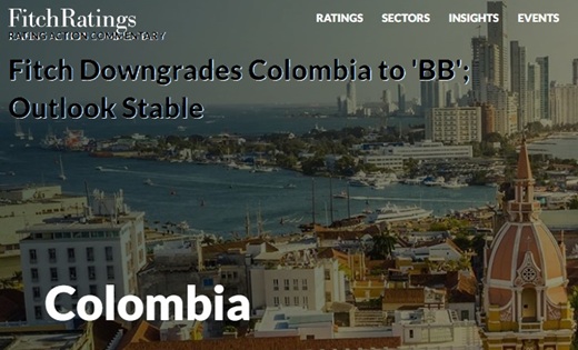 Fitch rebajó la calificación crediticia de Colombia a de BB+ a BB por ...